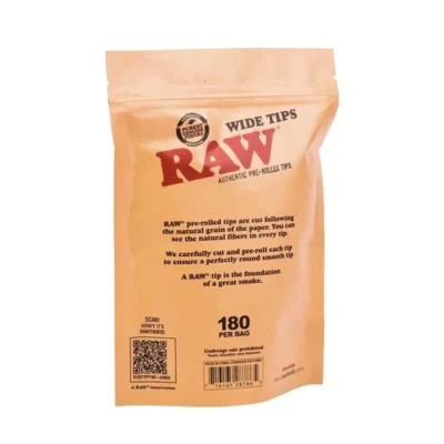 RAW Pre-Rolled wide filters bag of 180 - Beast-Garden