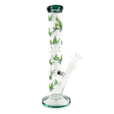 Glass Bong Dope Bross Magic Leaves (Vert)