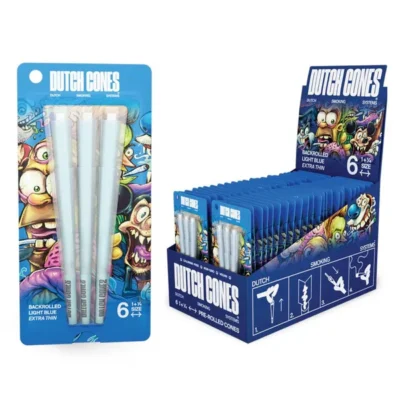 Dutch Cones – 6x Blue 1 1/4 Pre Rolled Cones - Beast-Garden