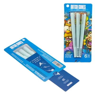 Dutch Cones – 6x Blue 1 1/4 Pre Rolled Cones - Beast-Garden