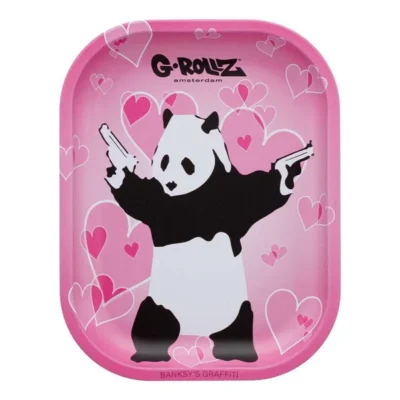 G-Rollz - Banksys Graffiti Panda Gunnin Small Tray 14x18