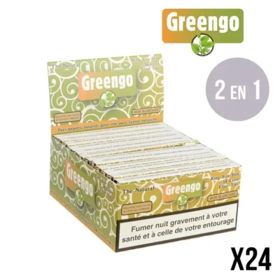 Greengo Slim Unbleached Rolling Paper + Tips - Beast-Garden