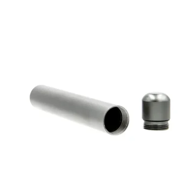 Smellproof Metal Tube Grey 12 x 1.8 cm - Beast-Garden