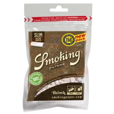Smoking Filters Brown Bio Slim (150) - Beast-Garden